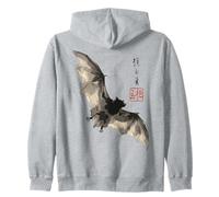 Dark Bat Japanese Ink Wash Traditional Asian Art Sweat à Capuche