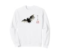 Dark Bat Japanese Ink Wash Traditional Asian Art Sweatshirt
