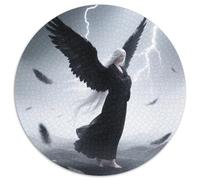 Dark Beauty 1000 Piece Round Puzzle Portrait-Puzzle Jigsaw Puzzle for Adults and Kids, Challenging & Brainteasing Stress Reliver Family Educational Games 1000pcs (67.5x67.5cm)