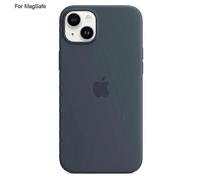(Dark Blue,Multicolor)For iPhone 14 Plus Case Compatible with MagSafe Liquid Silicone Phone Back Cover [Induction Popover]