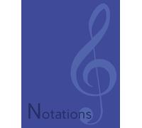DARK BLUE Music notations: Dark Blue Music Writing Manuscript Paper Notebook | 100 Pages Blank Wide Staff Pages | Paperback | 8.5x11 inches | Numbered Pages