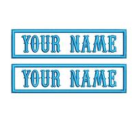 Dark blue sea: Lot de 2 écussons rectangulaires de 10,2 x 2,5 cm pour vestes de motard, veste, vêtements, sacs, gilet uniforme pour harnais de chien (bleu)