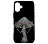 Dark Botanical Mushroom Illustration Coque pour iPhone 16 Plus