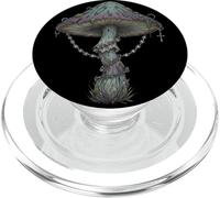 Dark Botanical Mushroom Illustration PopSockets PopGrip pour MagSafe