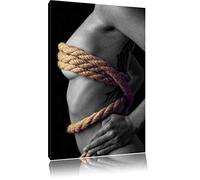 Dark Bound Lady noir / blanc Taille: 80x60 cm sur toile, énorme XXL Photos complètement encadrée avec civière, art impression sur murale avec cadre, moins cher que la peinture ou la peinture à l'huile, aucune affiche ou un poster