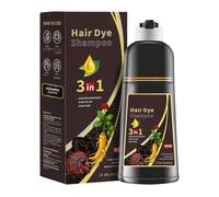Dark Brown Hair Dye Shampoo 3 In 1, Shampoing Colorant, Shampooing Teinture Instantanée Pour Cheveux, Contre Les Cheveux Gris, Pour Hommes Et Femmes, 500ml (Dark Brown)