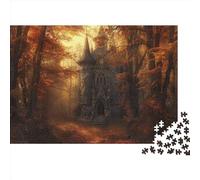 Dark Castle Puzzle 1000 Pieces Puzzle Coloré Moderne Art Mural Cadeau Unique Home Decor Apour Adultes Et Enfants À Partir De 12 Ans 1000pcs (75x50cm)
