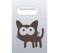 Dark Cat Composition Notebook: 6x9 Wide Ruled 110 Lined Pages for School Writing, Home, Work