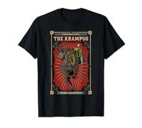 Dark Christmas Folkloric Devil The Krampus avec Sac de Jouets T-Shirt