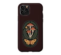Dark Cottage Core Botanical Moth Champignon Coque pour iPhone 11 Pro