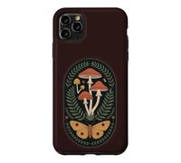 Dark Cottage Core Botanical Moth Champignon Coque pour iPhone 11 Pro Max