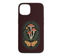 Dark Cottage Core Botanical Moth Champignon Coque pour iPhone 13