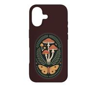 Dark Cottage Core Botanical Moth Champignon Coque pour iPhone 17
