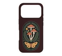 Dark Cottage Core Botanical Moth Champignon Coque pour iPhone 17 Pro