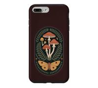 Dark Cottage Core Botanical Moth Champignon Coque pour iPhone 7 Plus/8 Plus