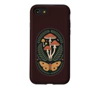 Dark Cottage Core Botanical Moth Champignon Coque pour iPhone SE (2020) / 7/8