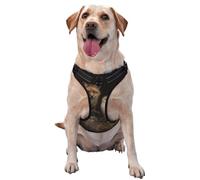 Dark Cottagecore Harnais réglable réfléchissant Oxford pour chien Motif renard chouette fleurs sauvages Taille M et L