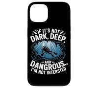 Dark Deep Dangerous Cave Diver Scuba Humour Aventure Coque pour iPhone 13