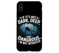 Dark Deep Dangerous Cave Diver Scuba Humour Aventure Coque pour iPhone XS Max