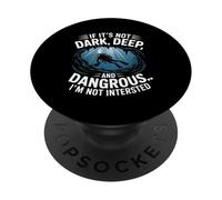 Dark Deep Dangerous Cave Diver Scuba Humour Aventure PopSockets PopGrip Adhésif