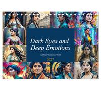 Dark Eyes and Deep Emotions, Adelina's Mysterious World (Desk Calendar 2027 DIN A5 landscape), CALVENDO 12 Month DeskCalendar: Twelve Graphic Facets of a Beautiful Woman
