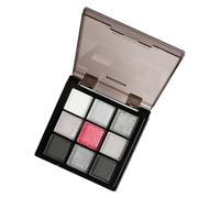 Dark Eyeshadow Palette - Shimmer Silver Gray for Makeup | Blendable Pigment with Smooth Texture, 9 Color Compact Case, Long Lasting Eye Shadow, Party Beauty Organizer for Women
