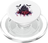 Dark Fantasy Castle Chauve-Souris Roses Rouges Aquarelle Art PopSockets PopGrip pour MagSafe