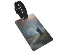 Dark Fantasy Étiquette de bagage avec inscription « Old Witch in Forest » Idéal pour les sacs à dos de voyage et de croisière