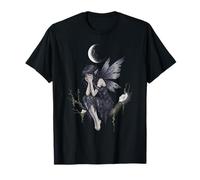 Dark Fantasy Fairy Under a Cracked Moon T-Shirt