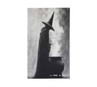 Dark Fantasy Old Witch Cauldron Yard House Drapeaux, 9,5 x 1,5 m, bannière de vœux avec œillets, décoration d'intérieur ou d'extérieur