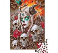 Dark Fantasy Puzzle Gothic Art 1000 Pièces Papier Recyclé pour Adultes Et À Partir De 12 Ans Puzzle pour Adultes Jeu Éducatif Et Stimulant 52x38cm/1000pcs