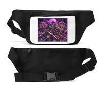 Dark Fantasy Warriors Under Moonlight Sac banane unisexe Noir