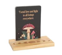 Dark Forest Cartes d'affirmation mystique avec support en bois pour phases de lune - Cartes quotidiennes de positivité mystique des forêts