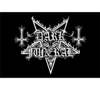 Dark Funeral - Poster, Logo, Tissu RO6232 (106 cm x 70 cm) (Noir/Blanc)