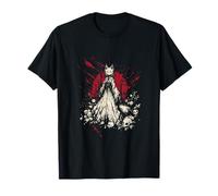 Dark Geisha Anime Japanese Kitsune Gothic Horror Aesthetic T-Shirt