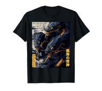 Dark God Tempest Sea Dragon Japanese Ukiyo-e Art mythique T-Shirt