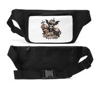 Dark Gothic Coffee Characters with Attitude Sac banane unisexe Noir