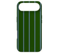 Dark Green and Blue Stripes Thin Vertical Lines Retro Style Coque pour iPhone Air