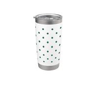 Dark Green Polka Dots Pattern Polkadots Decor Gobelet isotherme en acier inoxydable double paroi