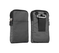 (Dark Grey,Dark grey)Universal 6.3-6.9 inch Phone Crossbody Pouch Nylon Waist Bag with Belt Loop for Outdoor Running Camp
