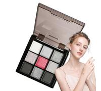 Dark Grey Eyeshadow, Shimmer Silver Gray, High Pigmented Palette, Long Lasting Eyeshadow with Blendable and Buildable Formula for Night Parties and Masquerades, 1 Piece