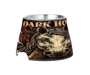 Dark Horse Gamelle antidérapante en acier inoxydable pour chats à alimentation lente Compatible avec les moustaches