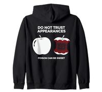 Dark Humour Poison Pomme Avertissement Sarcastique Gothique Sweat à Capuche