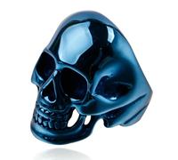 Dark Knight Bague en titane pour homme - Bijou tendance gothique punk, vintage industriel, cadeau, 12, Acier titane