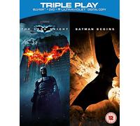Batman Begins / The Dark Knight Triple Play (Blu Ray + Dvd + Uv Copy) [2005][Region Free]
