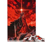 Dark Knight in Red Sky Puzzle 1000 Pièces Educa Jouet en Bois Cadeau Unique De l'art De La Décoration Jeu Éducatif Challenge Toy pour Adultes Et Enfants À Partir De 12 Ans 1000pcs (38x26cm)