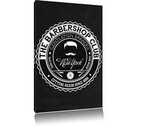 Dark L'image de l'image de toile noire Barber Shop Club sur toile, énorme XXL Photos complètement encadrée avec civière, art impression sur murale avec cadre, moins cher que la peinture ou la peinture à l'huile, aucune affiche ou un poster taille: 80x60 cm