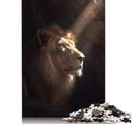 Dark Lion Cave Puzzles 1000 Pièces Cadeau Unique Jeu Éducatif Défi Jouet À De Qualité Supérieure Peinture Art pour Adultes Et Enfants À Partir De 12 Ans 1000pcs (38x26cm)