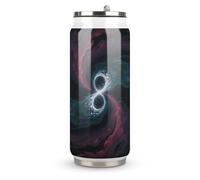 Dark Matter Tides Tasse isotherme en acier inoxydable avec couvercle et paille pour une utilisation en voiture, voyage, fitness, activités de plein air, cafés, bureaux, usage domestique, etc