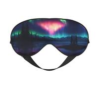 Dark Northern Lights Masque doux pour les yeux / Masque de sommeil / Masque occultant pour les yeux Convient pour Voyage/Bureau/Yoga/sieste